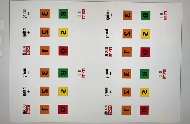 印刷後のデカール