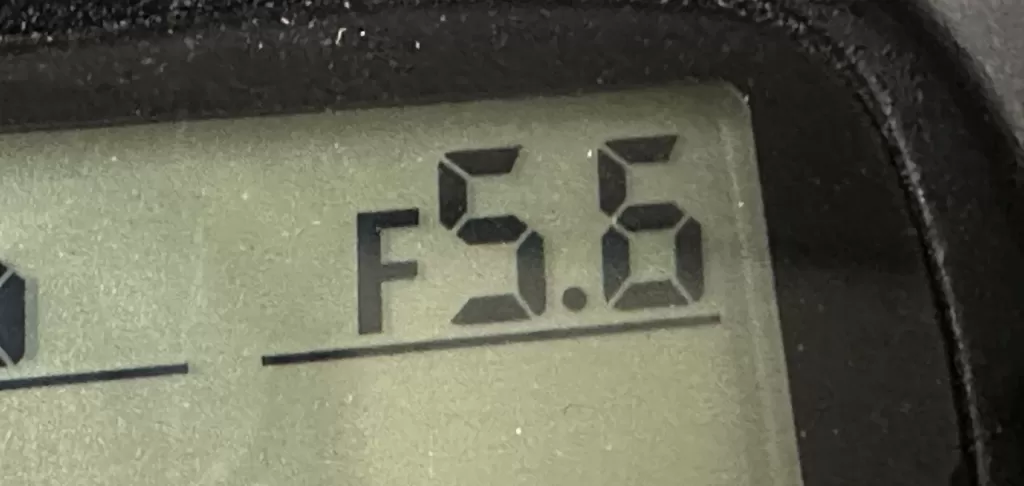 絞り5.6の液晶面