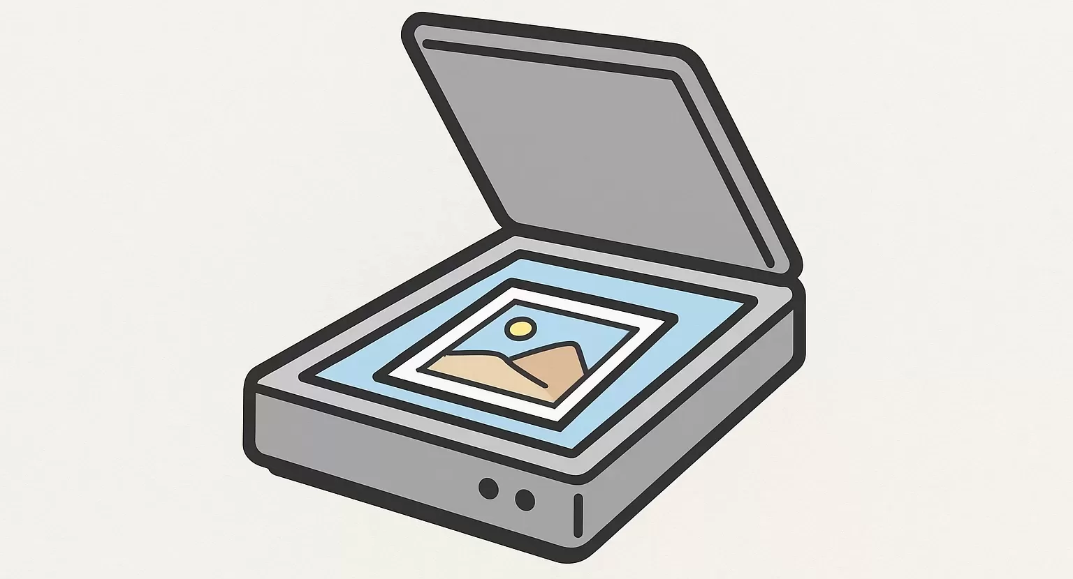 スキャナーのイラスト