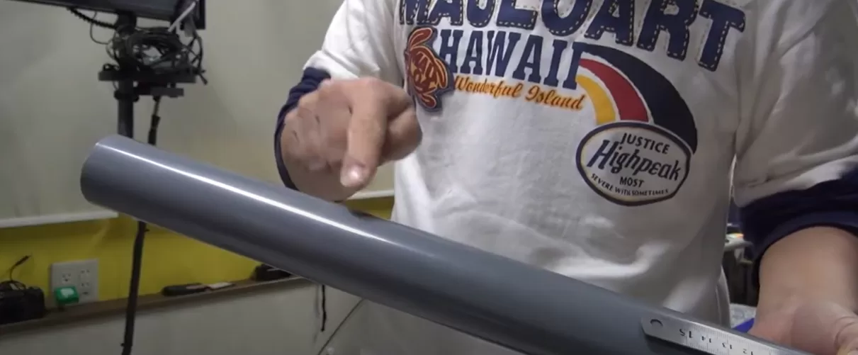 塩ビ管の穴を開ける位置