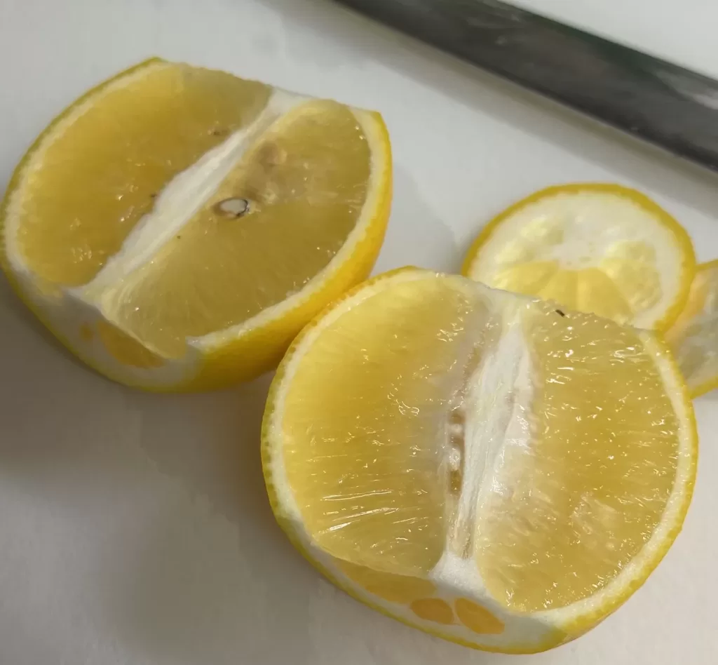 半分に切ったレモン
